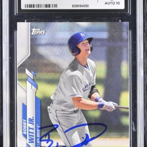 BOBBY WITT JR SIGNED 2020 TOPPS PRO DEBUT ROOKIE CARD #PD-50 CGC 9 JSA 10 AUTO