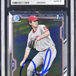 ANDREW PAINTER SIGNED 2021 BOWMAN DRAFT CHROME CARD #BDC-10 CGC AU JSA 10 AUTO