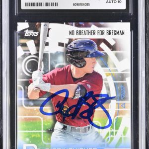 ALEX BREGMAN SIGNED 2016 TOPPS PRO DEBUT ROOKIE CARD #DD-2 CGC AU JSA 10 AUTO