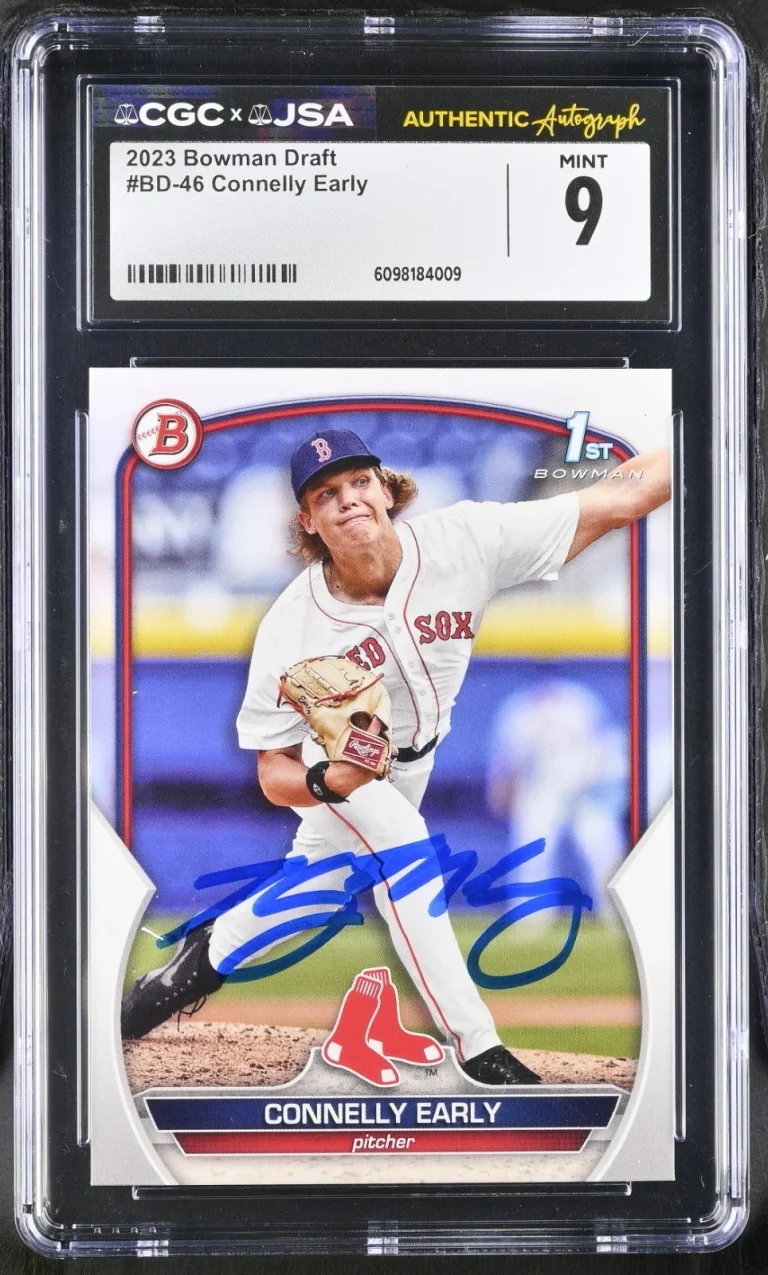 CONNELLY EARLY SIGNED 2023 BOWMAN DRAFT ROOKIE CARD #BD-46 CGC 9 JSA AUTO