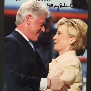 Hillary Clinton Bill Clinton Dual Autographed Signed Photo 8 x 10 JSA