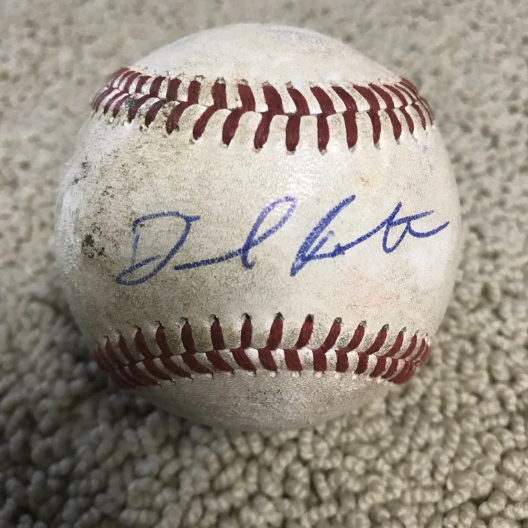 DANIEL ROBERTSON SIGNED GAME USED OMLB BASEBALL AUTOGRAPHED TAMPA BAY RAYS COA