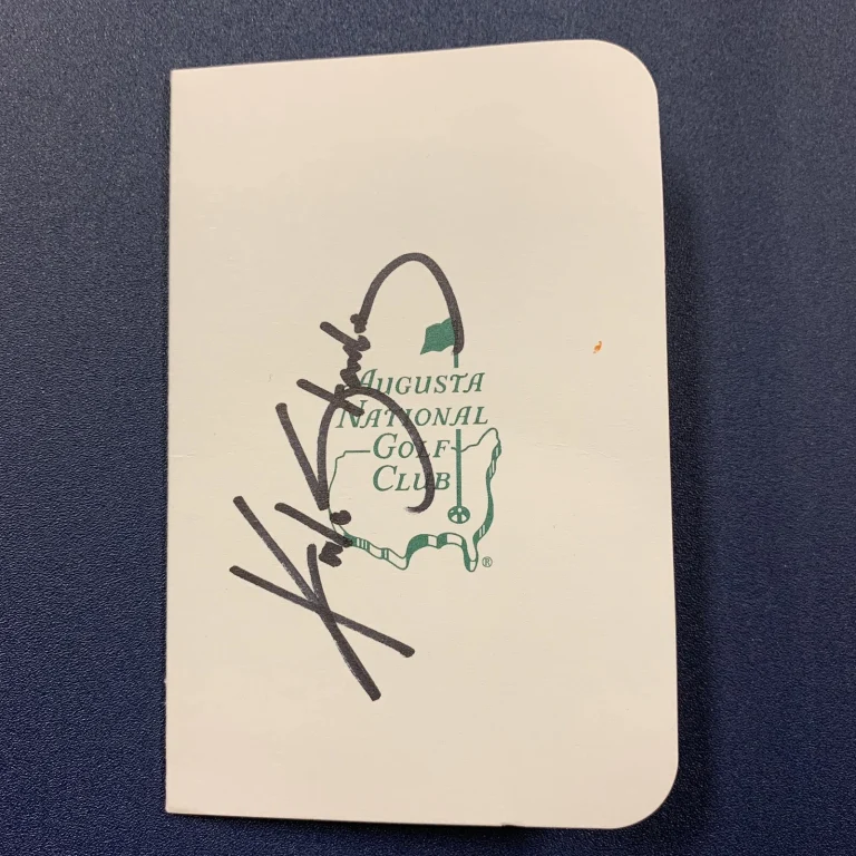 KYLE STANLEY HAND SIGNED AUGUSTA NATIONAL MASTERS SCORECARD GOLFER VERY RARE COA