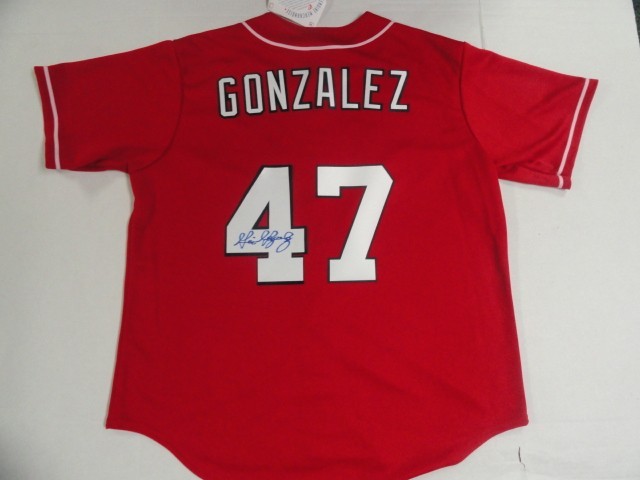 GIO GONZALEZ SIGNED WASHINGTON NATIONALS #47 JERSEY RARE LICENSED
