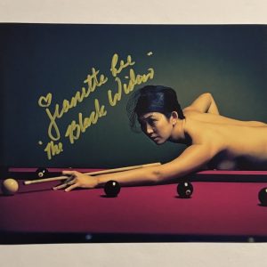 JEANETTE LEE SIGNED AUTOGRAPHED 8x10 PHOTO BILLIARDS LEGEND THE BLACK WIDOW COA