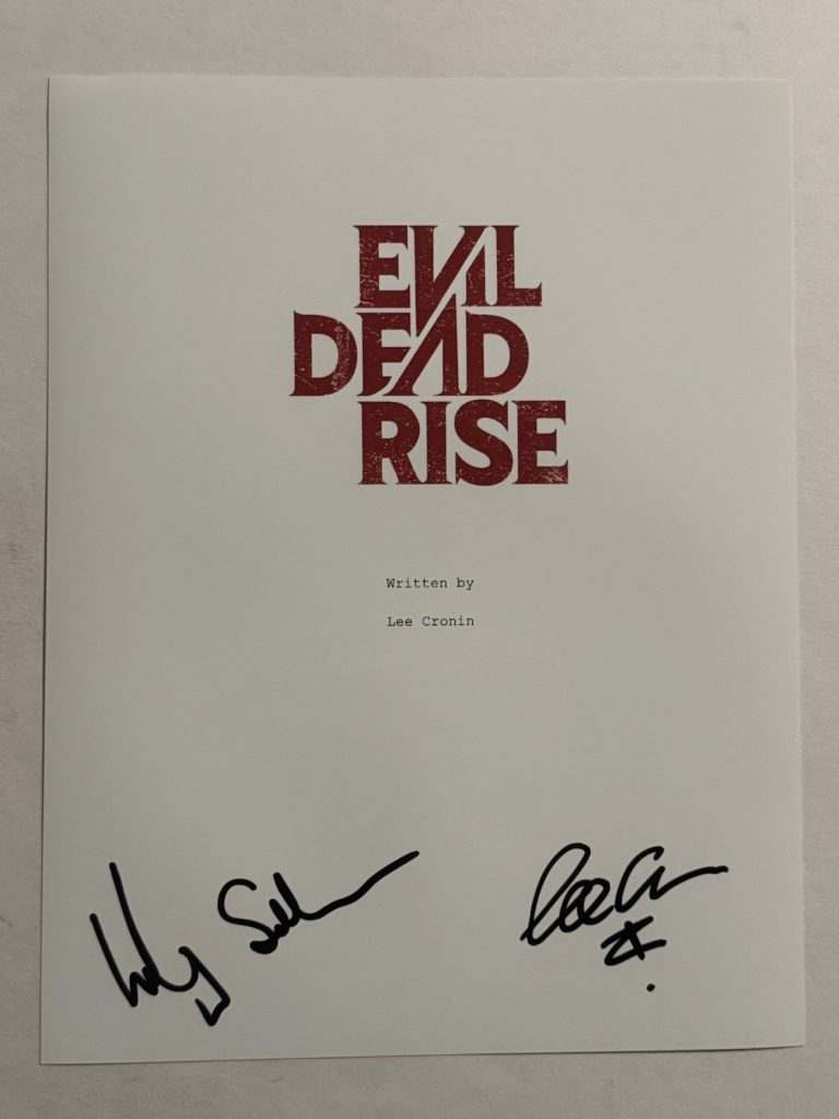 LILY SULLIVAN & LEE CRONIN SIGNED SCRIPT COVER AUTOGRAPHED EVIL DEAD RISE COA