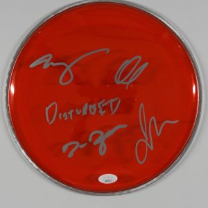 Disturbed Fully Signed Autograph Drum Head JSA COA 10" David Draiman +