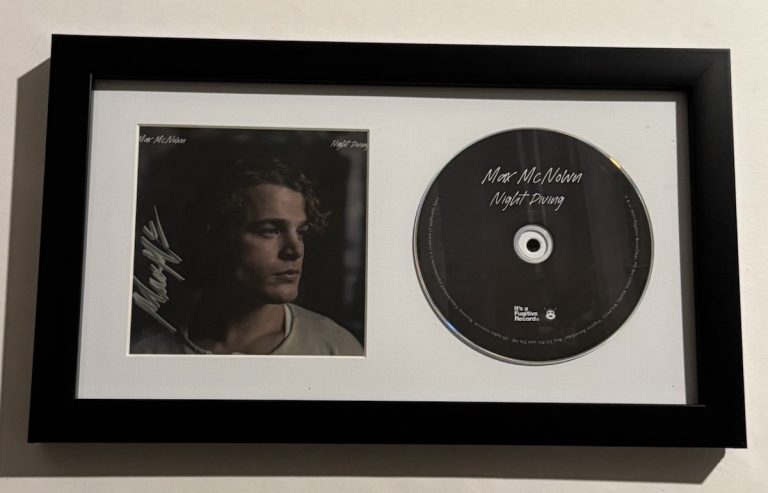 MAX MCNOWN HAND SIGNED NIGHT DIVING CD FRAMED RARE SINGER VERY RARE