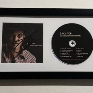 ZACH TOP HAND SIGNED AUTOGRAPHED CD FRAMED COUNTRY SINGER STAR VERY RARE COA