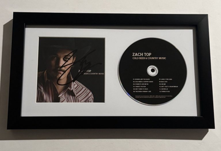 ZACH TOP HAND SIGNED AUTOGRAPHED CD FRAMED COUNTRY SINGER STAR VERY RARE COA COLLECTIBLE MEMORABILIA