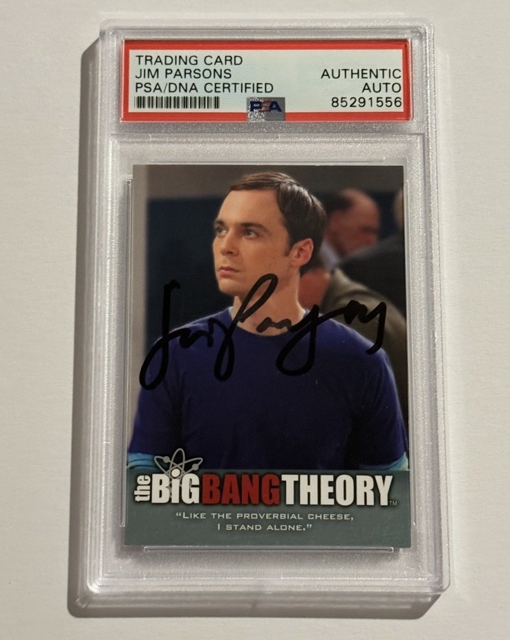 JIM PARSONS SIGNED AUTO 2012 CRYPTOZOIC CZE ROOKIE RC CARD BIG BANG THEORY PSA