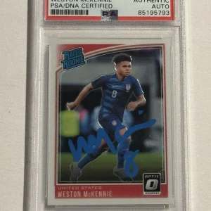 2018-19 Panini Donruss Optic Weston McKennie SIGNED AUTO #199 Rookie RC PSA