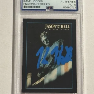 KANE HODDER SIGNED AUTO TRADING CARD 1993 JASON GOES TO HELL VOORHEES PSA