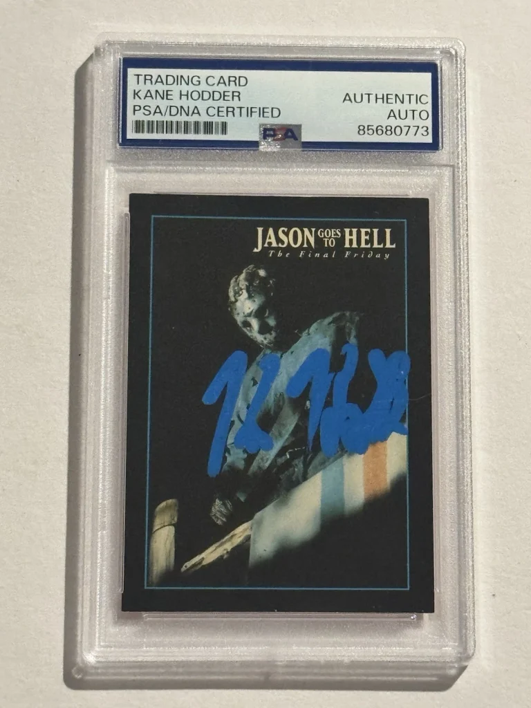 KANE HODDER SIGNED AUTO TRADING CARD 1993 JASON GOES TO HELL VOORHEES PSA