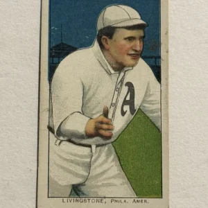 1909 T206 PIEDMONT PADDY LIVINGSTONE Philadelphia A's ~ FAIR