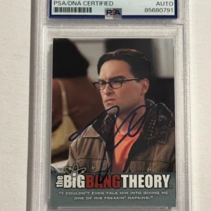 JOHNNY GALECKI SIGNED AUTO RC 2012 Cryptozoic The Big Bang Theory #15 PSA