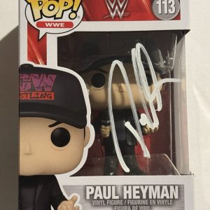 PAUL HEYMAN Signed WWE Wrestling Official Funko Pop #113 Sports RARE COA