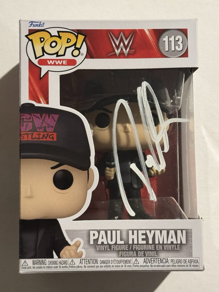 PAUL HEYMAN Signed WWE Wrestling Official Funko Pop #113 Sports RARE COA