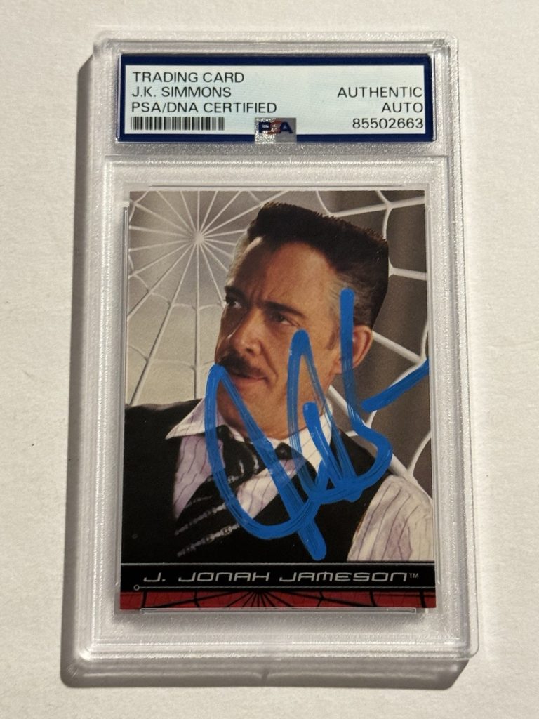 J.K. SIMMONS SIGNED AUTO 2002 Topps Spider-Man J. Jonah Jameson RC PSA