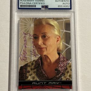 ROSEMARY HARRIS SIGNED AUTO 2002 Topps Marvel Spider-Man Aunt May #5 PSA