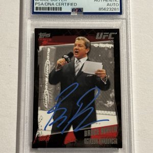 BRUCE BUFFER SIGNED AUTO RC 2010 Topps UFC No. 170 Octagon Announcer PSA
