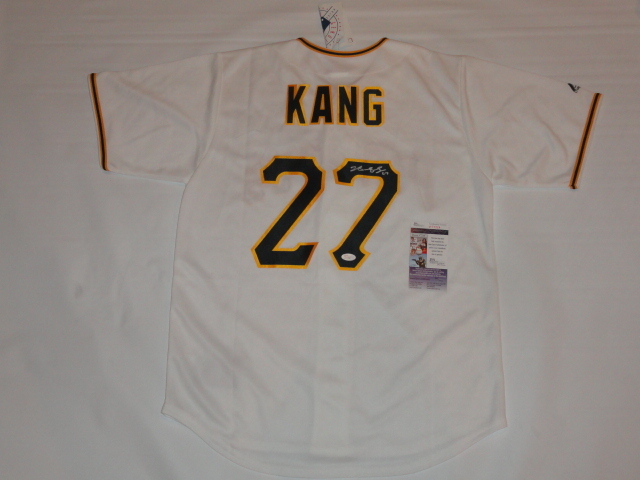 JUNG-HO KANG SIGNED #27 PITTSBURGH PIRATES HOME JERSEY PROOF JSA COA LICENSED