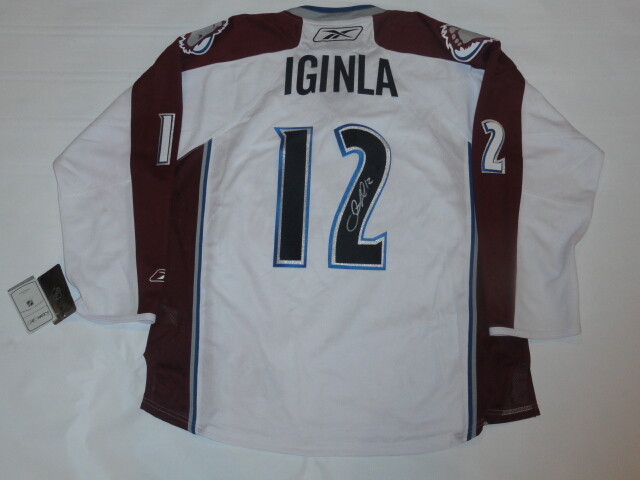 JAROME IGINLA SIGNED #90 COLORADO AVALANCHE ROAD JERSEY LICENSED JSA COA
