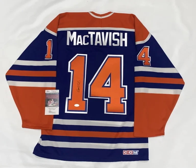 CRAIG MACTAVISH SIGNED CCM EDMONTON OILERS #14 HOME JERSEY LICENSED JSA COA