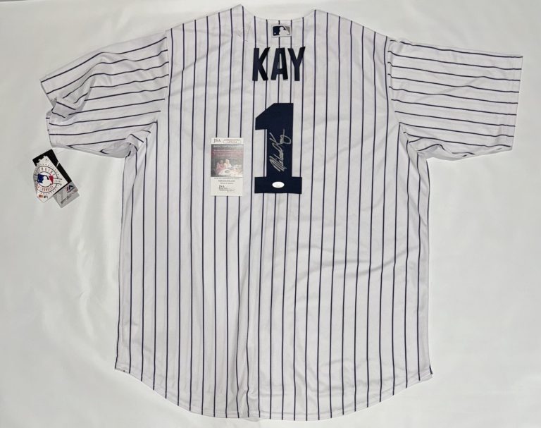 MICHAEL KAY SIGNED #1 NEW YORK YANKEES  JERSEY AUTOGRAPHED JSA COA
