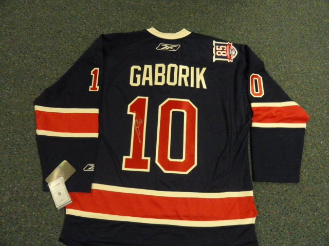 MARIAN GABORIK SIGNED RANGERS 85TH ANNIVERSARY JERSEY LICENSED