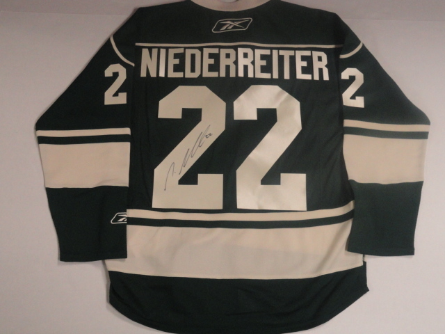 NINO NIEDERREITER SIGNED #22 MINNESOTA WILD 3RD JERSEY REEBOK LICENSED JSA COA