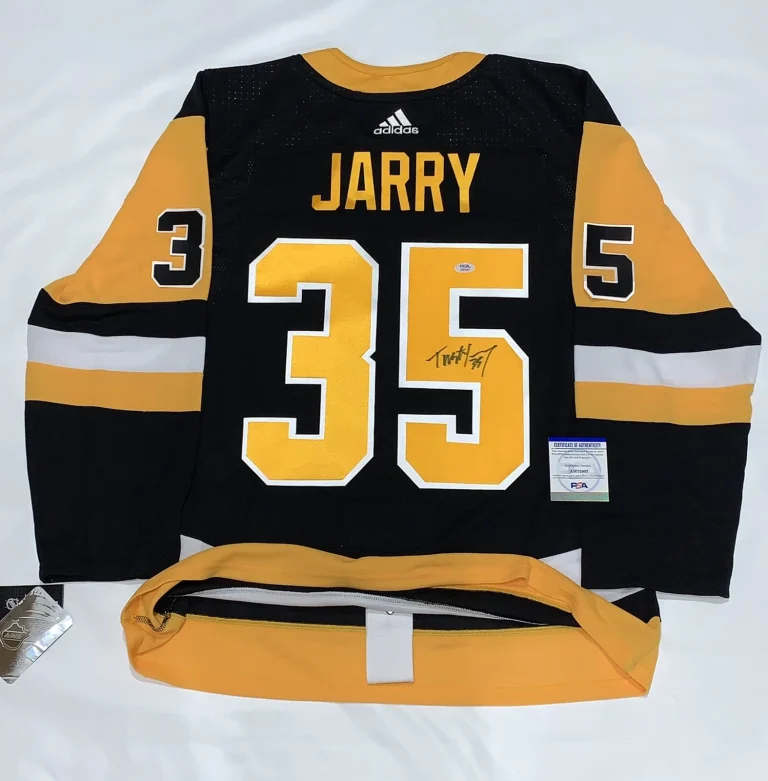TRISTAN JARRY SIGNED ADIDAS PRIMEGREEN PITTSBURGH PENGUINS JERSEY PSA COA