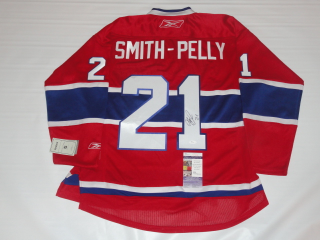 DEVANTE SMITH-PELLY SIGNED RBK MONTREAL CANADIENS #21 JERSEY LICENSED JSA COA