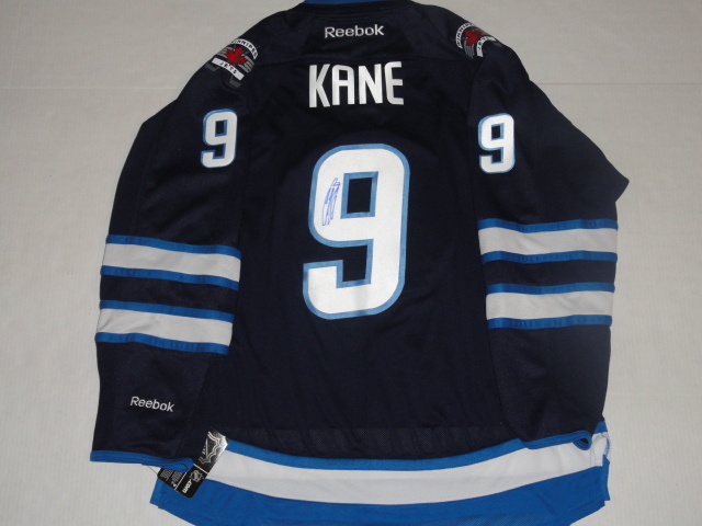 EVANDER KANE SIGNED WINNIPEG JETS #9 JERSEY RARE LICENSED JSA COA
