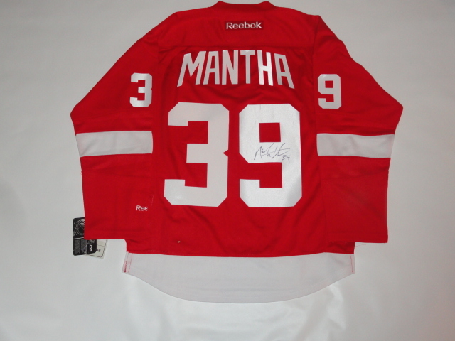 ANTHONY MANTHA SIGNED DETROIT RED WINGS #39 HOME JERSEY LICENSED JSA COA