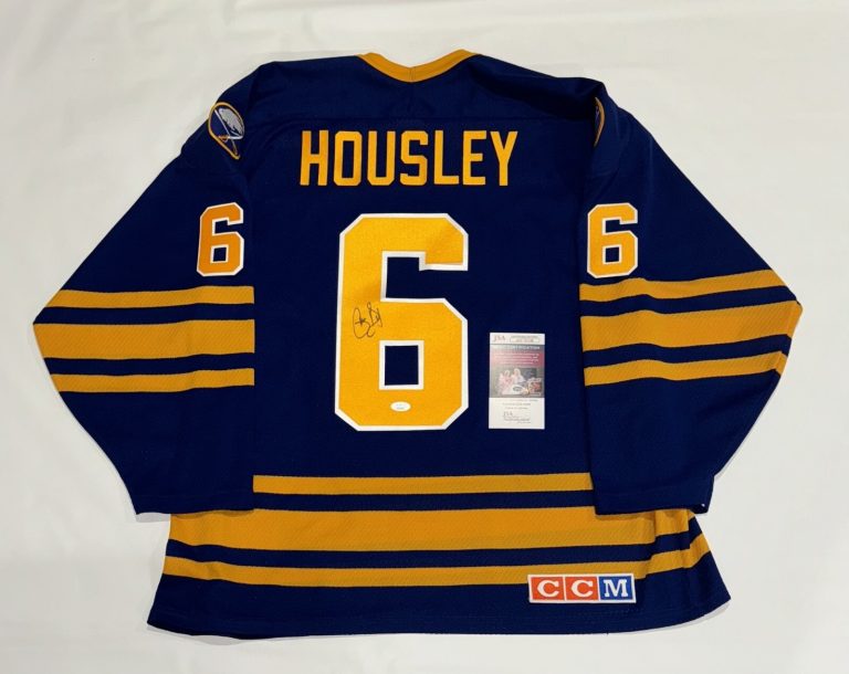 PHIL HOUSLEY SIGNED VINTAGE CCM BUFFALO SABRES JERSEY LICENSED JSA COA