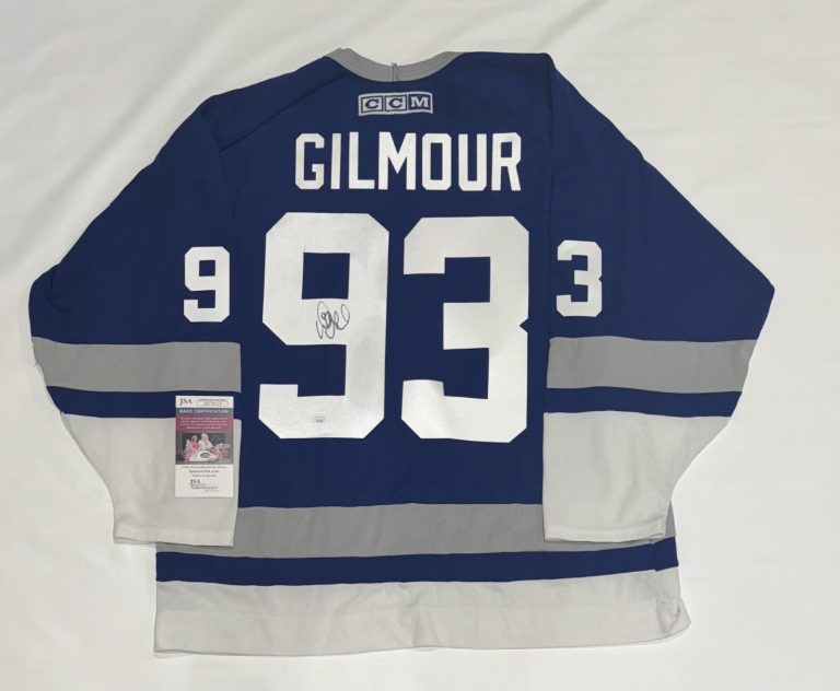 DOUG GILMOUR SIGNED VINTAGE CCM TORONTO MAPLE LEAFS JERSEY LICENSED JSA COA