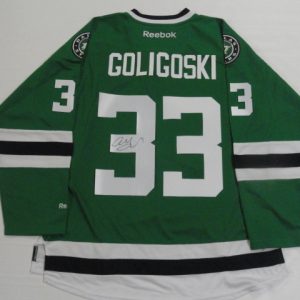 ALEX GOLIGOSKI SIGNED #33 REEBOK PREMIER DALLAS STARS NEW JERSEY LICENSED