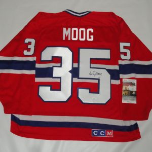 ANDY MOOG SIGNED VINTAGE CCM MONTREAL CANADIENS JERSEY LICENSED JSA COA