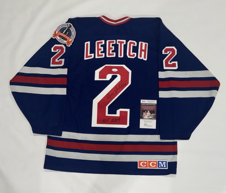 BRIAN LEETCH SIGNED CCM NEW YORK RANGERS 1994 CUP JERSEY LICENSED JSA COA