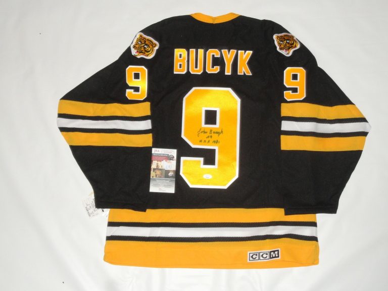 JOHNNY BUCYK SIGNED CCM BOSTON BRUINS JERSEY JOHN HOF LICENSED JSA COA