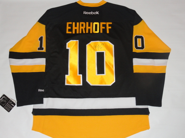 CHRISTIAN EHRHOFF SIGNED PITTSBURGH PENGUINS ADIDAS JERSEY LICENSED LICENSED