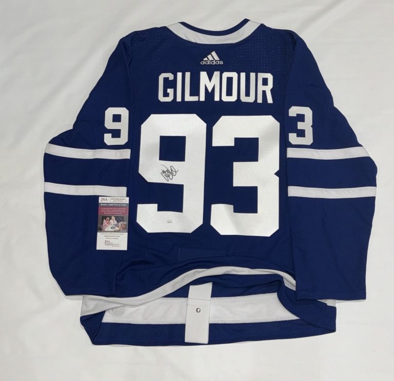 DOUG GILMOUR SIGNED ADIDAS CLIMALITE TORONTO MAPLE LEAFS JERSEY LICENSED JSA COA