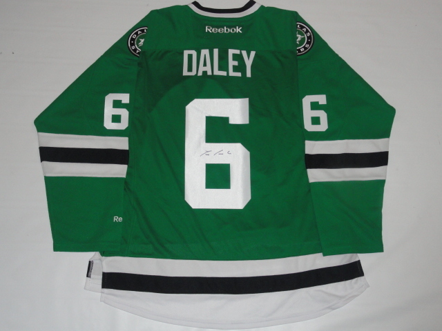 TREVOR DALEY SIGNED #6 REEBOK PREMIER DALLAS STARS NEW JERSEY LICENSED