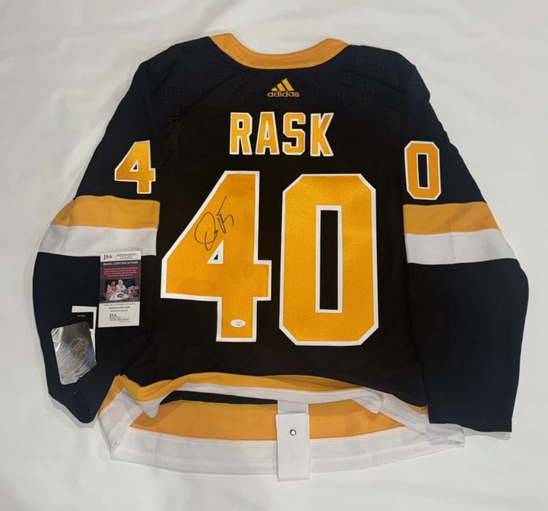 TUUKKA RASK SIGNED ADIDAS CLIMALITE BOSTON BRUINS ALTERNATE JERSEY JSA COA