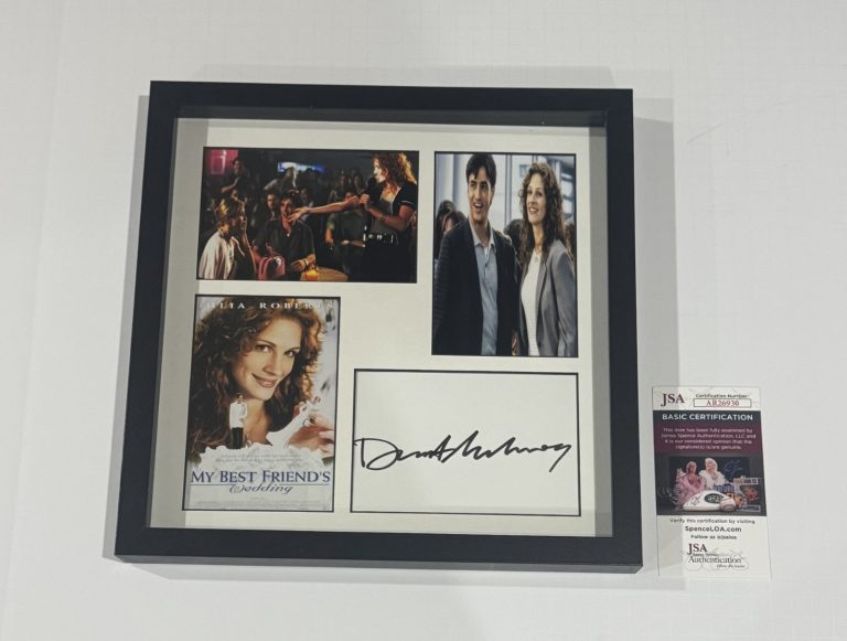 DERMOT MULRONEY SIGNED FRAMED MY BEST FRIEND'S WEDDING COLLAGE JSA COA