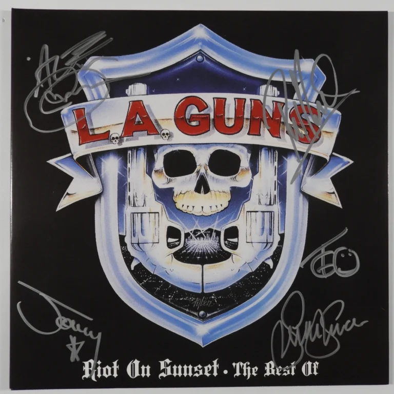 L.A. Guns JSA Signed Autograph Album Record LP Vinyl Best Of