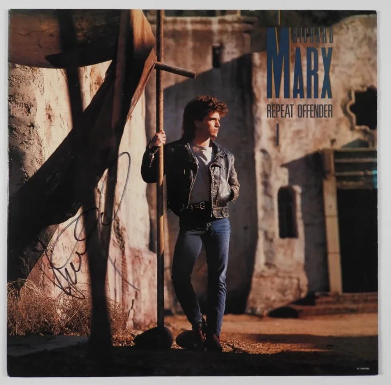 Richard Marx JSA Signed Autograph Album Record LP Vinyl Repeat Offender