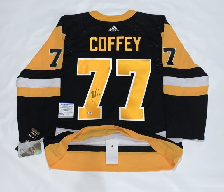 PAUL COFFEY SIGNED ADIDAS PITTSBURGH PENGUINS 1991 STANLEY CUP JERSEY PSA COA