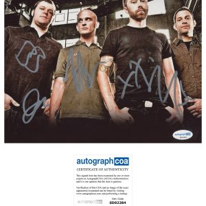 ‘Rise Against’ Full Band Signed 8x10 Photo ‘Tim Mcllrath +3’ ACOA PROOF